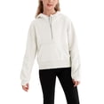 thumbnail image 4 of Hotiary 7-14Y Girls Casual Half Ziper Hoodies Long Sleeve Solid Color Pullover Sweatshirts With Thumb Hole, 4 of 8