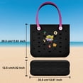 thumbnail image 2 of NUOYI PIEIN 13" Medium Capacity Women's EVA Beach Bag with Decorative Accessories, Waterproof Shopping Tote Bag, 2 of 5