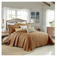 thumbnail image 3 of 3-Piece 100% Cotton Oversized Bedspread Lightweight Quilt Coverlet Embroidery Farmhouse Bedding Set TF (Tf Dusty Orange, King (118"x106")), 3 of 8
