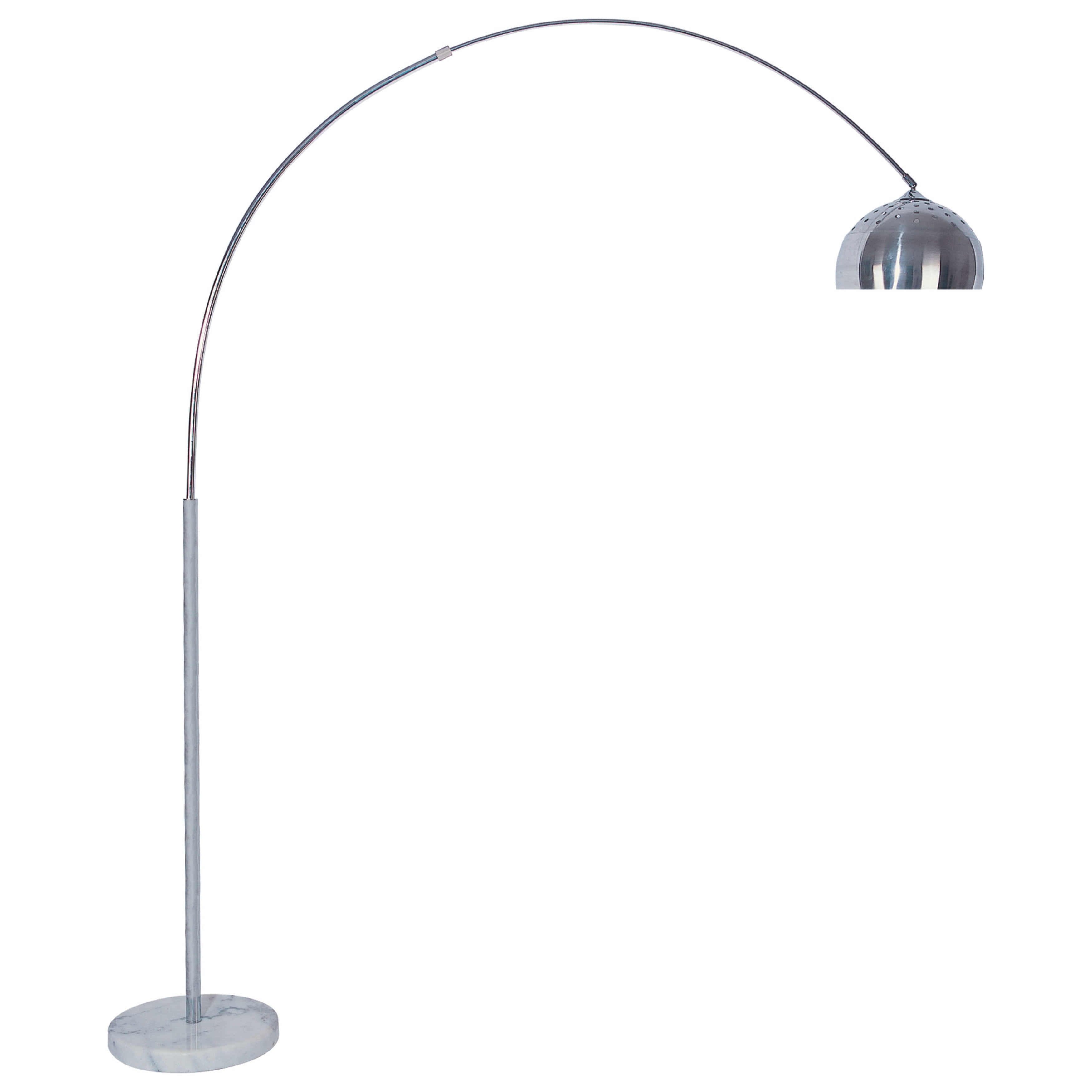 Furniture of America Dana Contemporary Silver Marble Base Arch Lamp ...