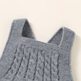 thumbnail image 6 of Generic Warm Sweater for Little Girls Baby Knit Romper Cotton Sleeveless Boy Girl Sweater Clothes Baby Bodysuit with Cute Hat Cap Set(Grey,0-3 Months), 6 of 8