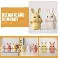 thumbnail image 2 of FRCOLOR  3 Pcs Porcelain Rabbit Figurines Ceramic Ornament, 2 of 8