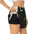 thumbnail image 3 of Lsque Owl with Mandala Printed Women's Running Shorts with Liner Pockets,Elastic Quick Dry Workout Athletic Gym Yoga Shorts,Womens High Waist Shorts-Medium, 3 of 9