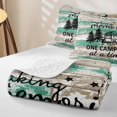 thumbnail image 4 of Erosebridal Farmhouse Camper Quilt Full, Cartoon RV Car Full Bedspread Sets, Gray Turqoise, 3-Piece 1 Coverlet and 2 Pillowcases, 4 of 7