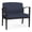 Batik Blue, variant on Amherst Steel Reception Waiting Bariatric Chair / Black Steel / Navy Blue