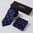 thumbnail image 3 of HISDERN Mens Ties Classic Neckties Formal Business Tie Pocket Square Set Wedding Party Festival, 3 of 11