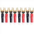 thumbnail image 3 of Y Plug Spade Connector for Speaker Wire,32 Pcs Y Spade Plug 45 Degree Gold Plated U Fork Spade Plug Connector, 3 of 7