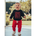 thumbnail image 5 of BemeyourBBs Toddler Baby Boy Spring Outfits Valentines Day Clothes Letter Print Long Sleeve Pullover Sweatshirt Tops Solid Pants Set, 5 of 9
