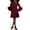 Wine, variant on ECI Womens Plus Ruffled Flounce Sleeves Cocktail Dress