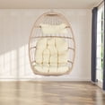 thumbnail image 5 of Outdoor Garden Rattan Egg Swing Chair, Hanging Chair, Patio Porch Lounge Egg Swing Chair, Comfortable Outside Bedrooms Wicker Swing Chair, For Indoor Outdoor Bedroom Backyard, 5 of 9