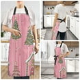 thumbnail image 2 of Yayeee Chief Kitchen Apron with Pockets for Cooking Water Resistant Unisex Adjustable Neck Strap, Pink Gingerbread House, 2 of 7