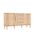 thumbnail image 2 of Sideboard, Rattan Dresser, Cabinet with Sliding Doors, Adjustable Shelves, and Rounded Top, 2 of 12