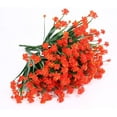 thumbnail image 3 of Morttic 12 Bundles Artificial Flowers, Fake Artificial Greenery UV Resistant No Fade Faux Plastic Plants for Wedding Bridle Bouquet Indoor Outdoor Home Garden Kitchen Office Table Vase (Orange), 3 of 8