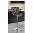 thumbnail image 3 of COCOKUN Bar Stools Set of 2, Island Chairs Shell Back, PU Leather Adjustable Barstools, Swivel Bar Chairs with Footrest for Home Kitchen,Grey, 3 of 7