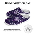 thumbnail image 6 of Fotbe Christmas Purple Snowflakes Pattern Women's Fuzzy Curly Fur Memory Foam Loafer Slippers Indoor Outdoor Slippers Winter Home Shoes-42/43, 6 of 7