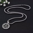thumbnail image 2 of RSAMD Pentagram Religious Paganism Pendant Necklace Stainless Steel Chain Jewelry, 2 of 6