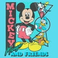 thumbnail image 2 of Girl's Mickey & Friends Retro Shapes Crew Graphic Cropped T-Shirt Blue Large, 2 of 3