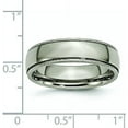 thumbnail image 6 of Chisel Titanium Polished 6.2mm Grooved and Beaded Edge Band - Ring Size 7.0, 6 of 8
