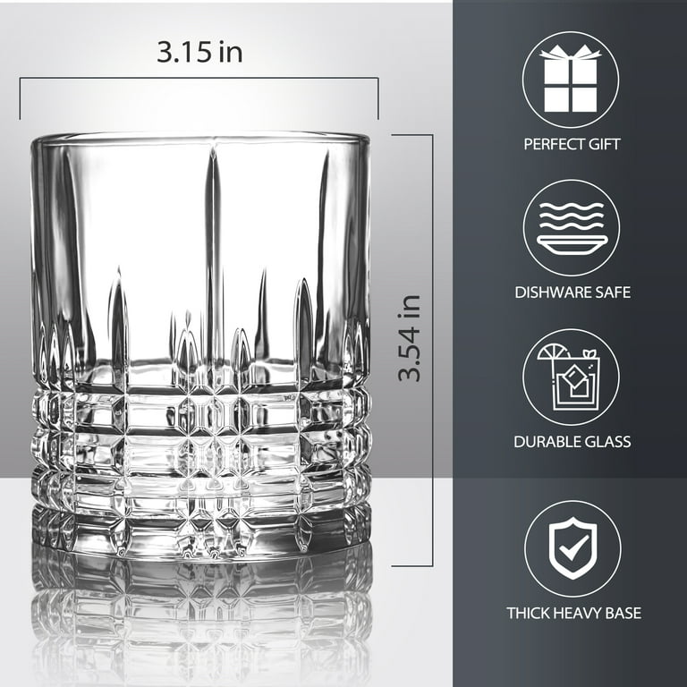 New Glass Highball Drinking Glasses Set of 3 Thick Glass Clear Heavy Base  10oz