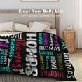 thumbnail image 3 of Personalized Blanket for Adults Kids Personalized Name Blanket Custom Blanket with Name Gift for Christmas Birthday Valentines Day (Color -4), 3 of 5