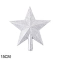 thumbnail image 1 of Estrella superior de árbol de Navidad, decoraciones de Feliz Navidad para el hogar, polvo dorado brillante, estrella de cinco puntas, adorno de Año Nuevo, 15/20cm, 1 of 4