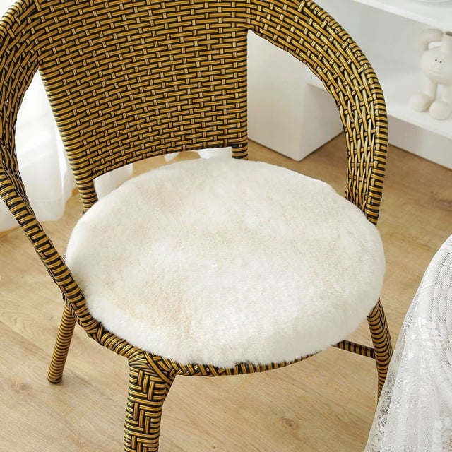 Nvzi Cojín para jardín, terraza, hogar, cocina, oficina, grueso y cómodo, 13,77 x 13,77 pulgadas (blanco)