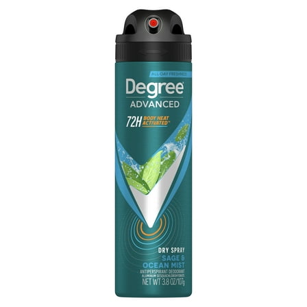 Pack Of 2 Degree 72 Hr Advanced Antiperspirant Deodorant Dry Spray - Sage & Ocean Mist - 3.8 oz (Packaging May Vary)