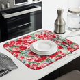 thumbnail image 3 of Pioneer Flower Floral Print Pattern Dish Drying Mat for Kitchen 1 Pack, Ultra Absorbent Microfiber Dishes Drainer Mats,16"x18", 3 of 6