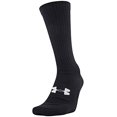 thumbnail image 2 of Under Armour Adult Tactical HeatGear Boot Socks, 1-Pair , Black/White , Shoe Size: Mens 4-8, Womens 6-9, 2 of 3