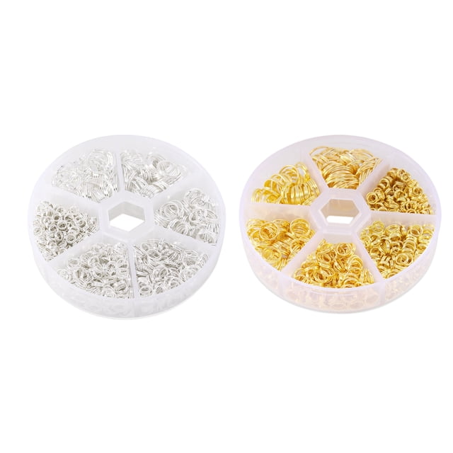 1380 Uds. Conectores de anillo tórico, anillos de salto abiertos de Metal, anillos de salto para conectores de fabricación de joyas (4mm, 5mm, 6mm, 8mm, 10mm, 12mm)