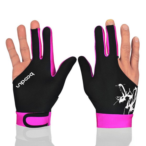 Guantes de billar de tres dedos elásticos para hombre y mujer, guantes de billar fitness