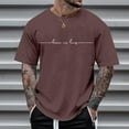 thumbnail image 4 of Big and Tall Shirts for Men Round Neck T Shirt Stretch Short Sleeve Basic Muscle T Shirt Tall Man Shirts Workout for Men Tees Plain Turtle Neck Top Plain Bulk 3xlt M, 4 of 4