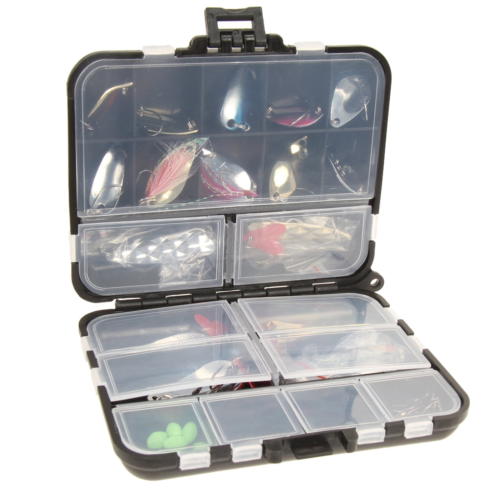 Cheap 37pcs Metal Spoon Fishing Lure Kits Spinning with Box Tackle