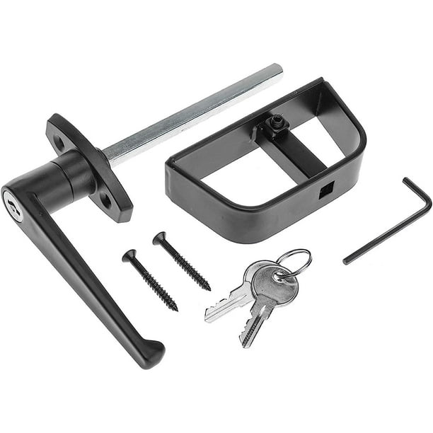 Shed Door Handle Lock Kit Trianu 51/2" L Handle with 2 Keys & Screws, 51/2" Stem for Shed