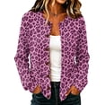 thumbnail image 2 of Knit Cardigans for Women Leopard Print Button Down Long Sleeve Loose Fit Fall Jacket Coat Tops, 2 of 7