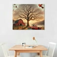 thumbnail image 2 of PIKWEEK Farmhouse Wall Decor Rustic Old Truck Barn Canvas Wall Art Rustic Red Truck Pictures Canvas Print Country Painting Modern Home  Artwork For Office Living Room Bedroom 16*12inch/20*16inch, 2 of 6
