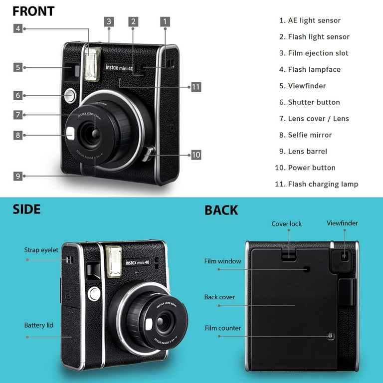 Fujifilm Instax Mini 40 Instant Camera + Fuji Instax Instant Film