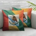 thumbnail image 3 of Nawypu  Throw Pillow Covers Mexican Mexico Flag Emblem Graphic  Decorative Square Pillowcases Cushion Cover, 3 of 5