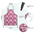 thumbnail image 7 of Pink Plaid Baseball Pattern Kids Aprons for Girls and Boys,Adjustable Neck Strap Toddler Aprons for Kids Cooking Baking, 7 of 7