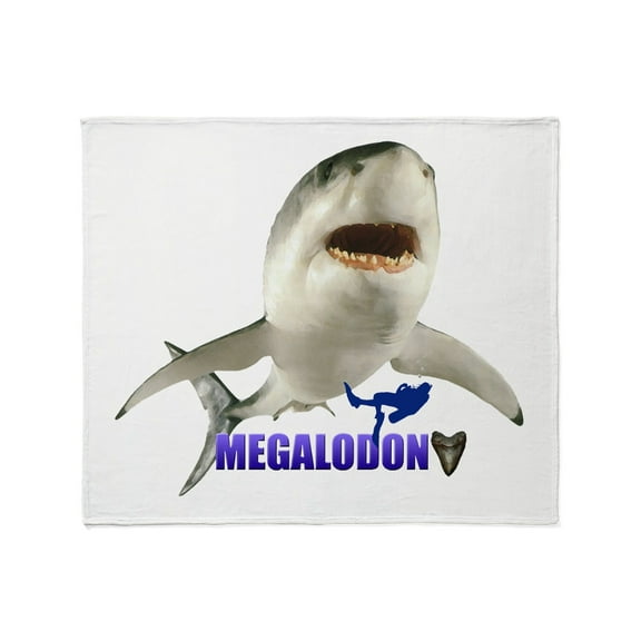 CafePress - Megalodon Throw Blanket - Soft Fleece Throw Blanket, 50"x60" for All Ages