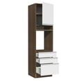 thumbnail image 5 of Mueble de Cocina Para Horno Madesa Glamy 60 cm 1 Puerta y 3 Cajones Marrón/Blanco, 5 of 5