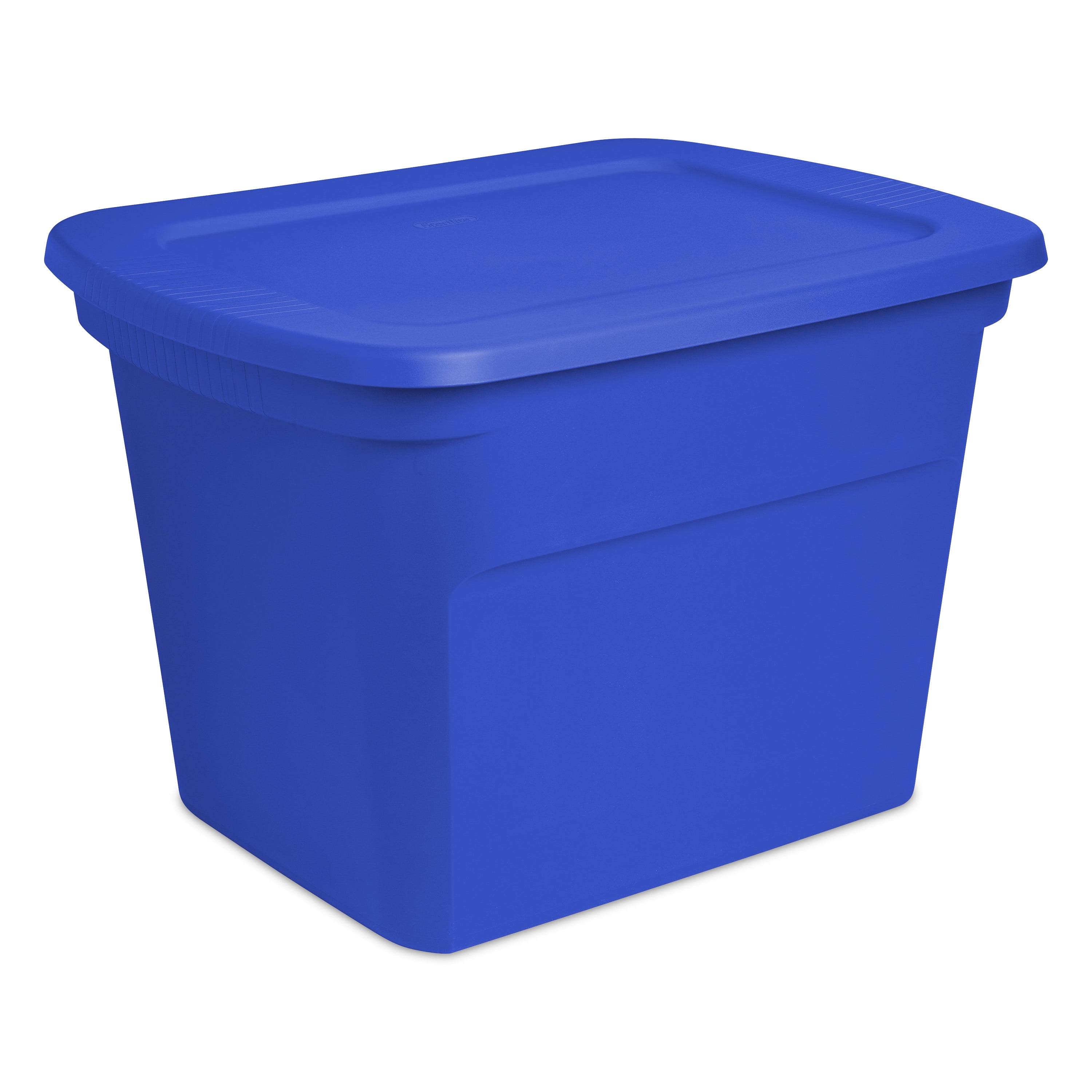 Sterilite Plastic 18 Gallon Tote Cobalt Crush Set of 8