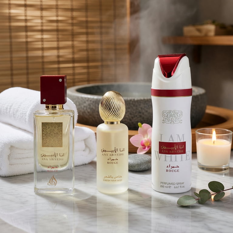 Ana Abiyedh Rouge by Lattafa, 3 Piece Gift Set for Unisex