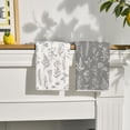 thumbnail image 3 of Grey Wildflowers Herb Spring Kitchen Towels Dish Towels, 18x26 Inch Seasonal Summer Decoration Hand Towels Set of 2, 3 of 6