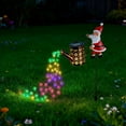 thumbnail image 4 of Elainilye Christmas Santa Solar Watering Can Lights Outdoor, Metal Garden Decor with Light Hanging Patio Lawn Pathway Decoration, 4 of 7
