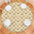 thumbnail image 2 of Cartoon Unicorn Rainbow Cloud Pattern Round Fitted Tablecloth with Elastic Edge,Dining Table Cover Waterproof,Outdoor Round Tablecloth for Camping,Dining,Indoor and Outdoor, 2 of 7