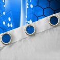 thumbnail image 4 of jejeloiu 3D Cartoon Lightning Curtains Pack of 2 (42x84 Each),Blue Honeycomb Hexagon Curtains Blackout For Boy Teens, 4 of 6