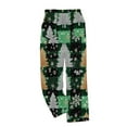 thumbnail image 4 of SwiftWear Christmas Plush Fleece Lounge Pants - Womens Sleepwear & Home Comfort Pj Bottoms Plus Size Loose Fit Pants with Holiday Prints, Soft Warmth in Multiple patterns Green, 4 of 4