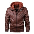 thumbnail image 3 of Chaqueta de cuero de PU de versión simple para hombre de primavera y otoño, tendencia de moda para hombre de talla grande de Europa y Estados Unidos, 3 of 6