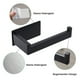 thumbnail image 2 of Portarrollos de papel higiénico de acero inoxidable, diseño adhesivo sin taladro, acabado negro 304 SUS para baño y cocina, portarrollos autoadhesivo, 2 of 5